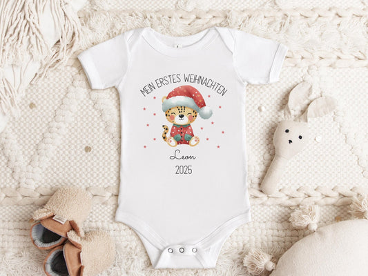 Babybody Weihnachten Personalisiert aus Bio Baumwolle Mein erstes Weihnachten Baby - Weihnachtsgeschenk