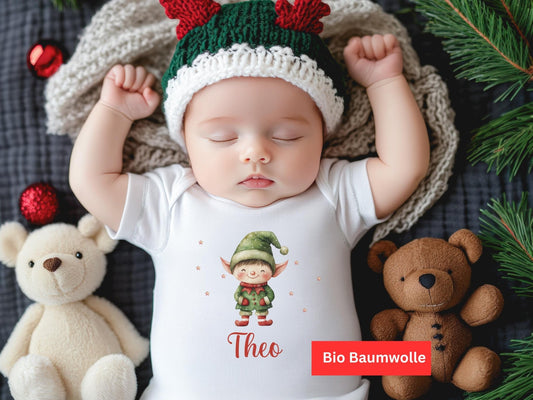 Babybody Weihnachten Personalisiert aus Bio Baumwolle Mein erstes Weihnachten Baby - Weihnachtsgeschenk