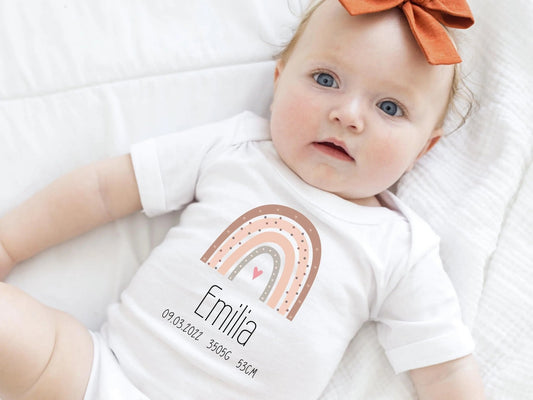 Babygeschenk, Babybody, kurzarm - Body mit Name personalisiert, Baby verkünden, Baby, Geburt, Geburtsgeschenk