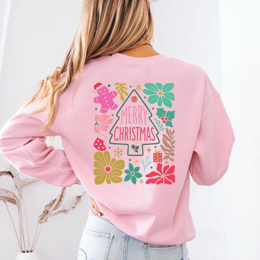 Bunter Weihnachtspullover, Kleidung zu Weihnachten, Geschenke für Sie, Frohe Weihnachten Pullover, Weihnachtsgeschenk für Freunden
