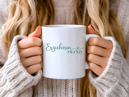 Erzieherin Geschenk Personalisierte Tasse mit Name Keramiktasse Personalisiert Kita Abschiedsgeschenke Erzieherin Geschenke Abschied Kita