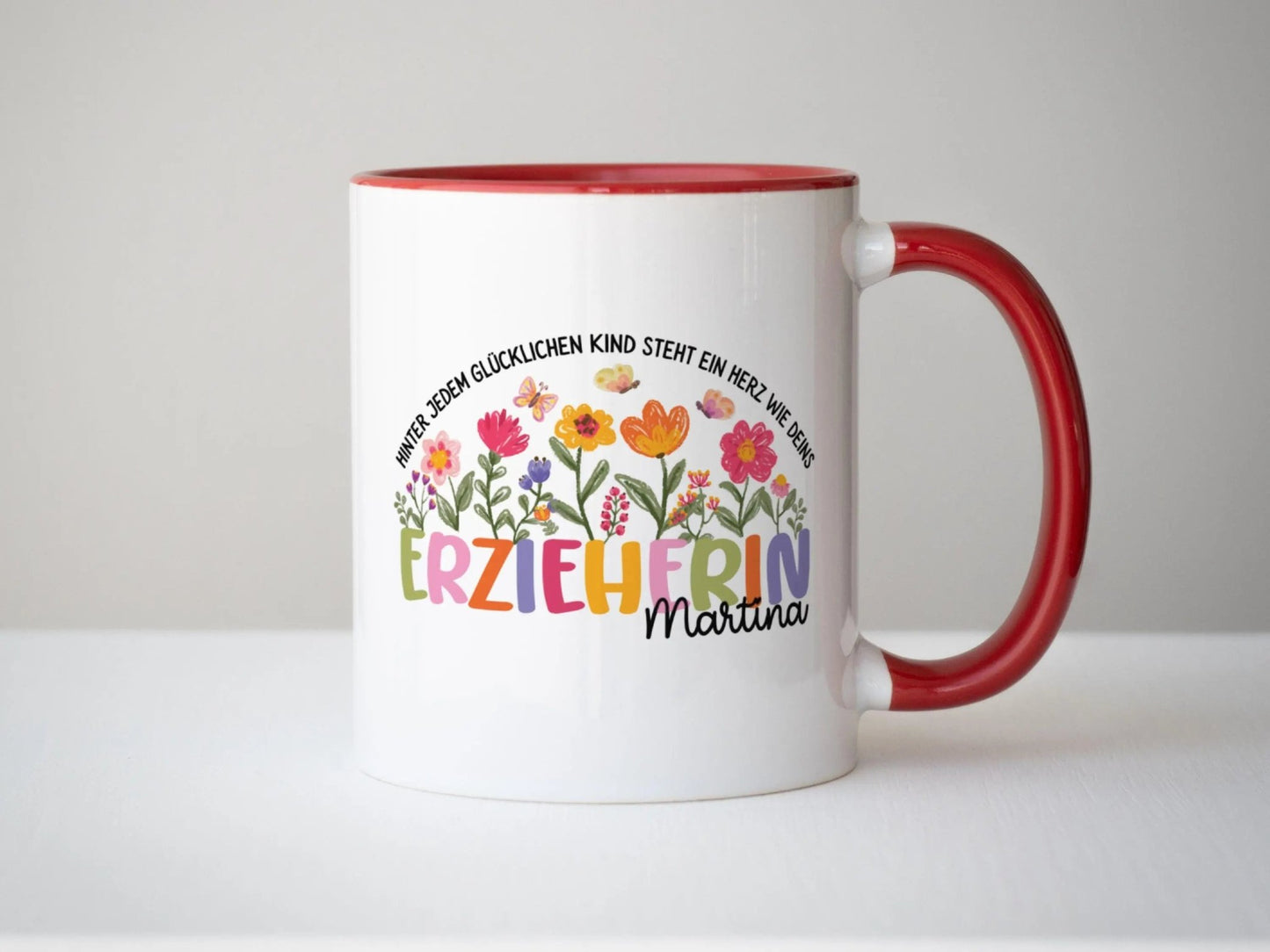 Erzieherin Geschenk Personalisierte Tasse mit Name Keramiktasse Personalisiert Kita Abschiedsgeschenke Erzieherin Geschenke Abschied Kita - Mamas & Minis