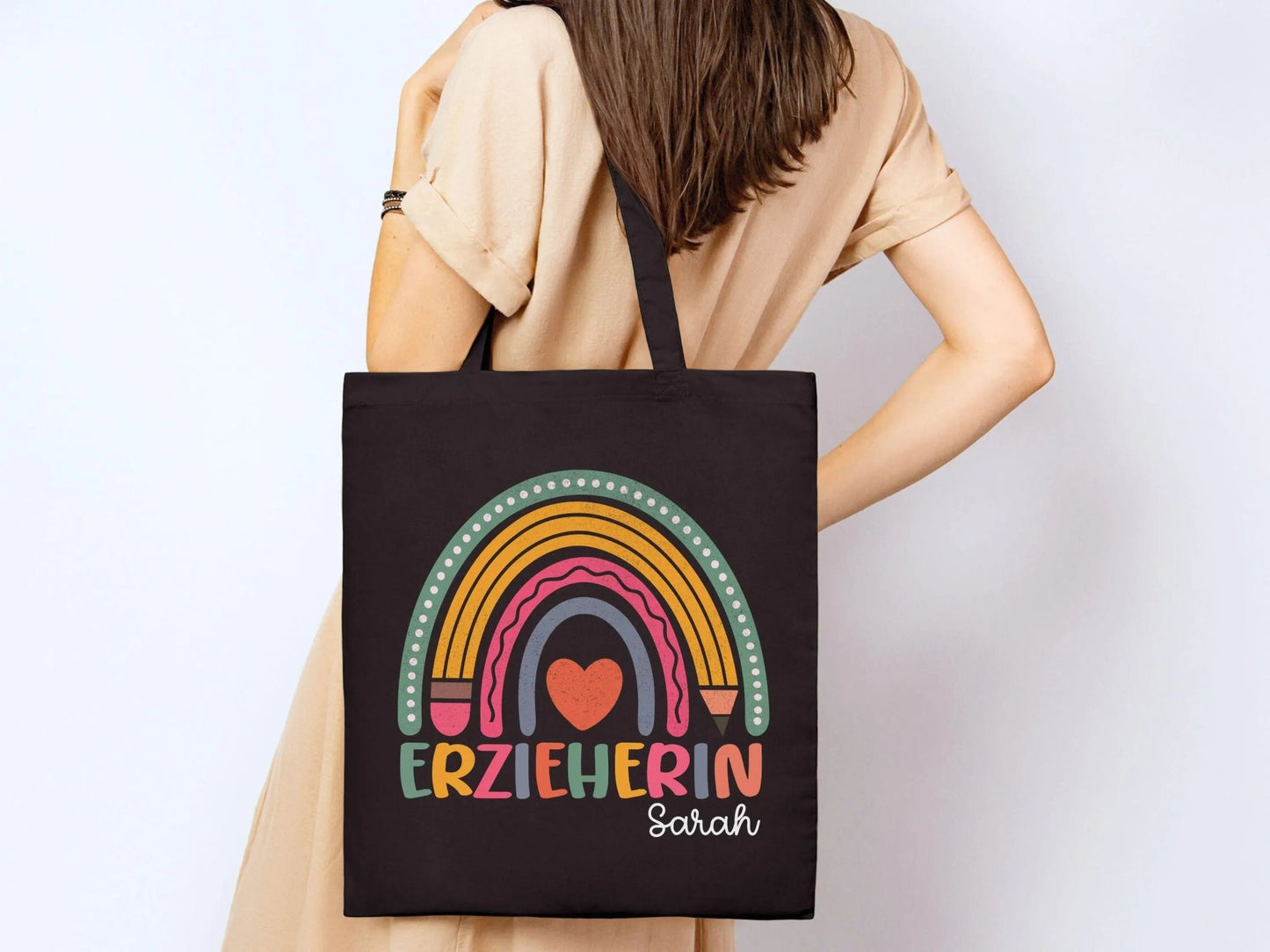 Erzieherin Geschenke Personalisierte Tasche mit Name Geschenk Beutel Abschiedsgeschenke Kita - Erzieherin Geschenk Abschied Krippe Dankeschön - Mamas & Minis