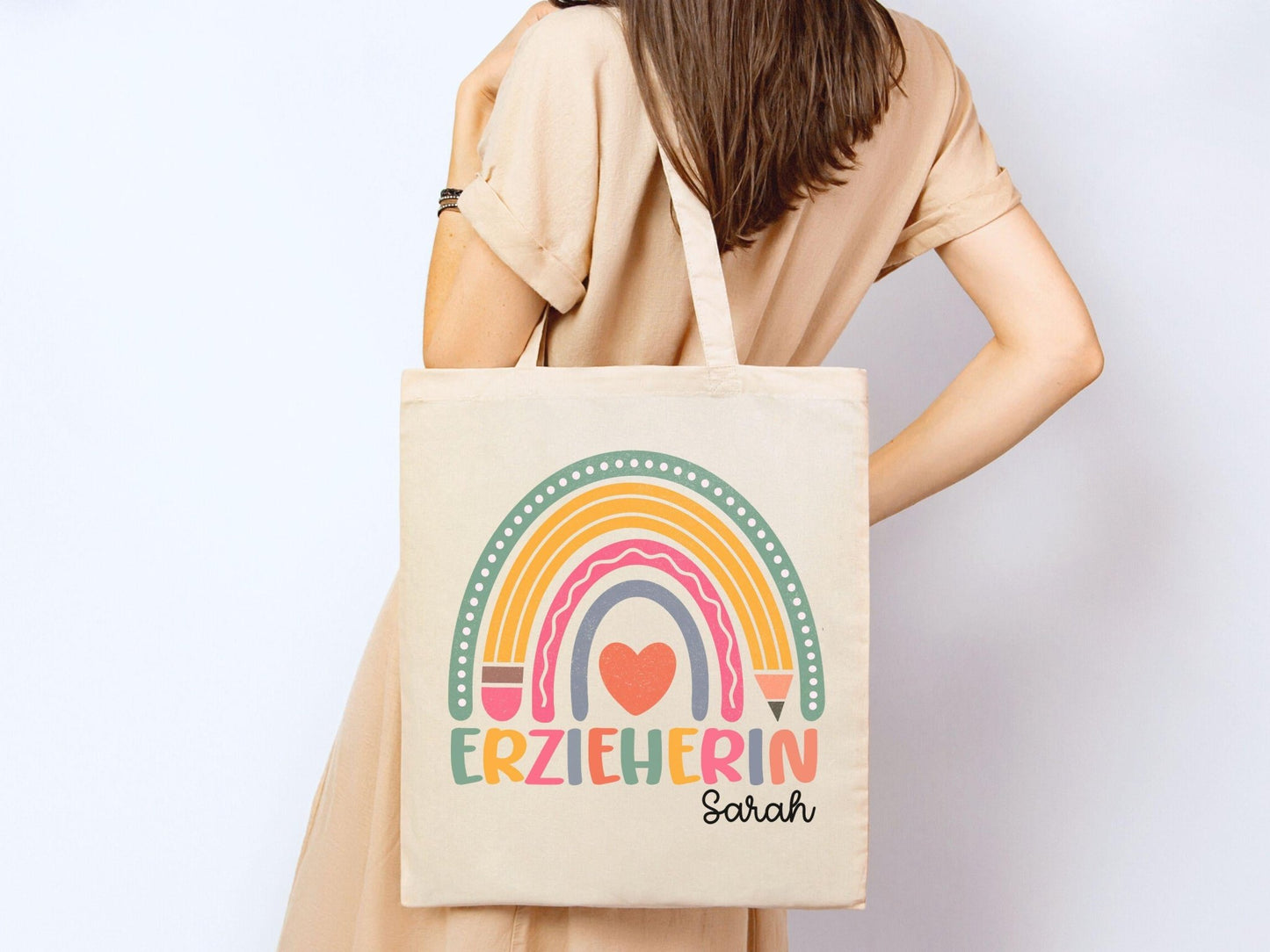 Erzieherin Geschenke Personalisierte Tasche mit Name Geschenk Beutel Abschiedsgeschenke Kita - Erzieherin Geschenk Abschied Krippe Dankeschön - Mamas & Minis