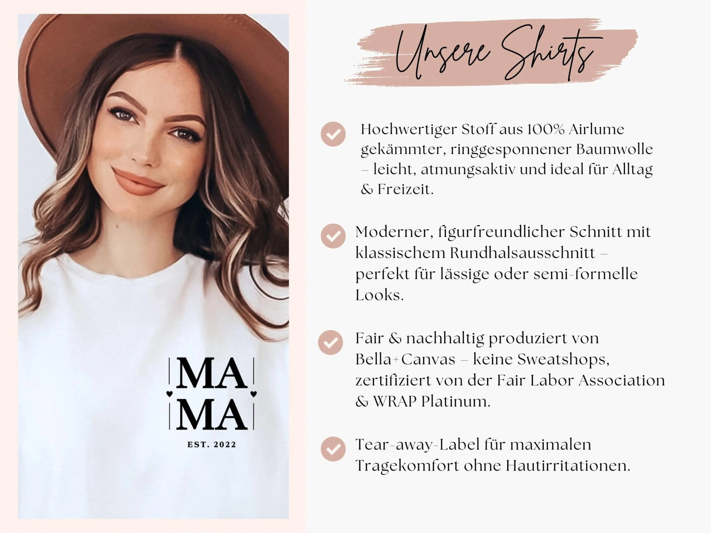 Frauen - T-shirt Beste Freundin Geschenke für Mamas Muttertagsgeschenk Muttertags - Geschenke für Mütter Damen - Shirt Geschenkidee für sie - Mamas & Minis