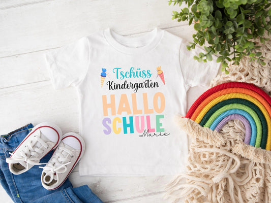 T-shirt für den Schulanfang, Geschenk Schulkinder, Shirt Schulkind Personalisiert, Einschulung Geschenke Vorschuler