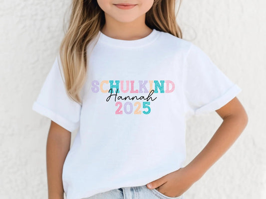 Geschenke Schulkinder Shirt Schulkind Personalisiert Einschulung Geschenke Schulanfang T-shirt Schulkind 2025 Kinder - Geschenk Vorschuler