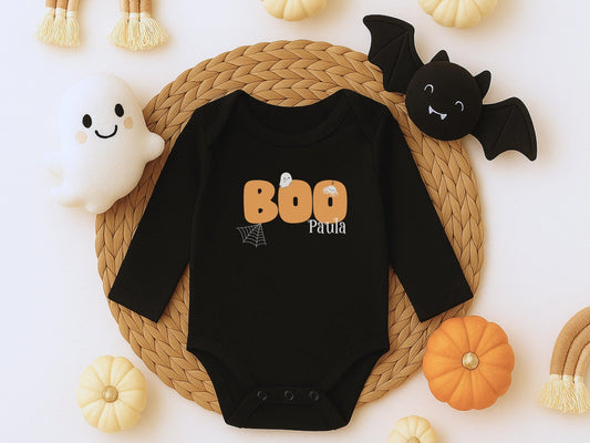 Halloween Babybody Personalisiert Halloween Geschenk Babygeschenk Geburtsgeschenk Bio Baumwolle Langarm Baby Body Herbst Outfit Baby