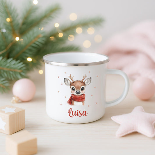 Süße Weihnachtstasse personalisiert für Kinder