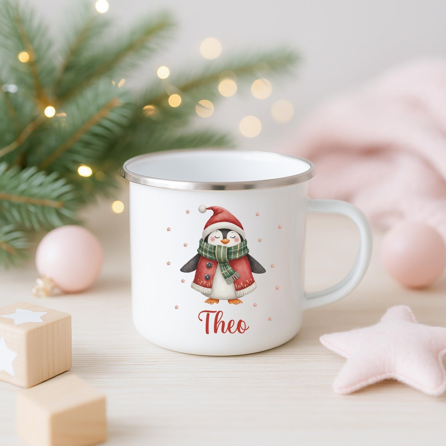 Kindertasse zu Weihnachten personalisiert - Kakaotasse
