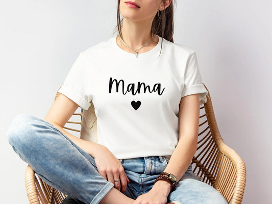 Mama T-Shirt Familie Outfit Partnerlook Geschenke Mama Mini Shirt Geschenk Tochter Sohn Muttertagsgeschenk Geschenke für Mütter Muttertag