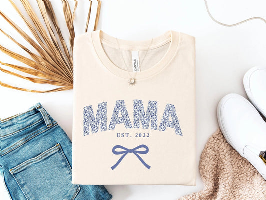 Mama T-Shirt personalisiert Muttertagsgeschenk personalisierte Geschenke für Mütter Muttertag Geschenkidee personalisiertes - Shirt für sie