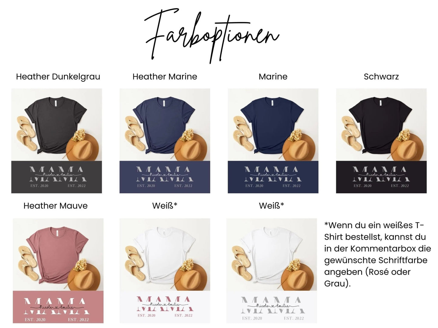 Mama T-Shirt personalisiert Muttertagsgeschenk personalisierte Geschenke für Mütter Muttertag Geschenkidee personalisiertes - Shirt für sie - Mamas & Minis