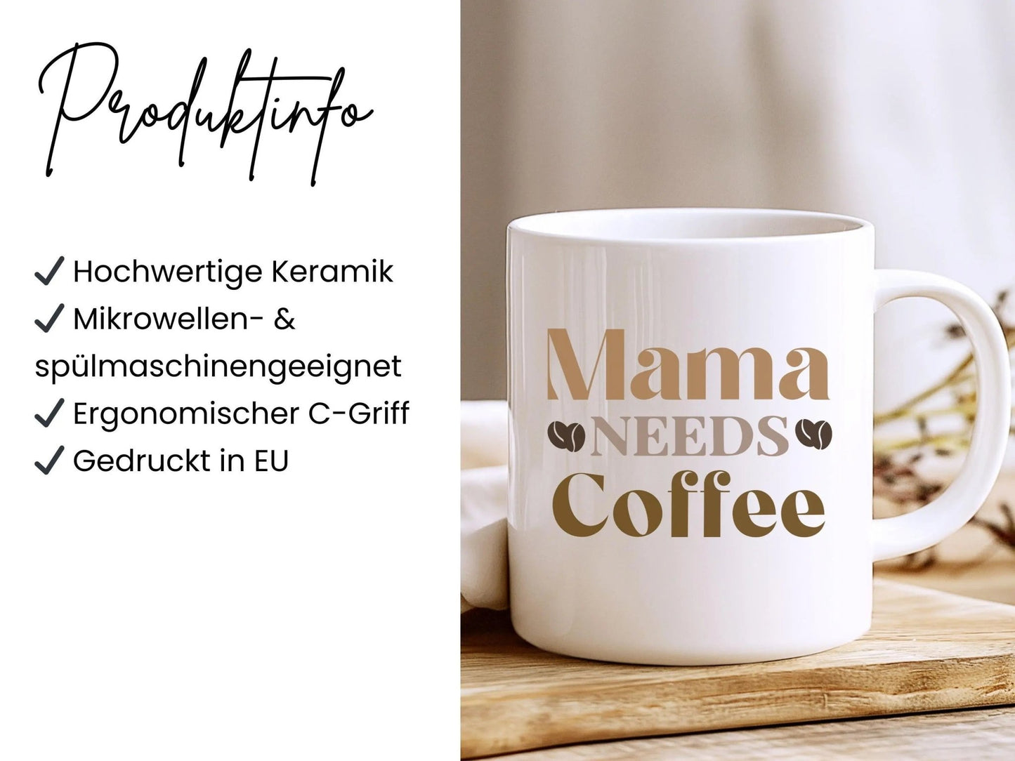 Mama - Tasse Muttertagsgeschenk Kaffeetasse Geschenkidee Muttertag Geschenke für Mütter Keramiktasse Becher Geschenk für sie Mama - Geschenke - Mamas & Minis