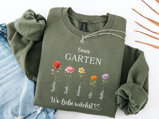 Oma - geschenk Personalisierter Pullover Muttertagsgeschenk Sweatshirt Muttertags - Geschenke Geschenkidee Großmutter Oma Geburtstag
