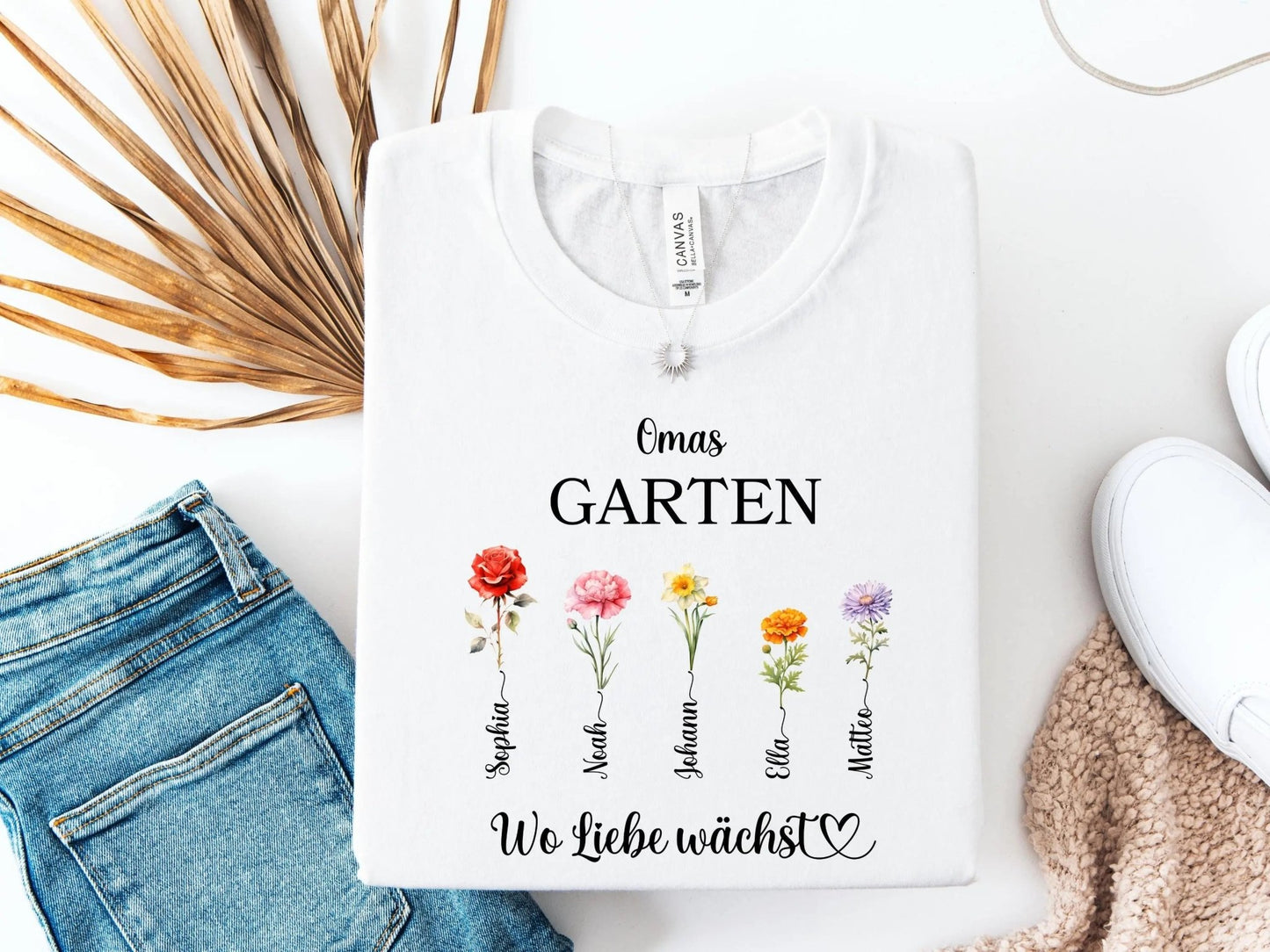 Oma - geschenke personalisiert zum Muttertag Frauen - T-shirt Muttertagsgeschenk Shirt Großmutter personalisiert Geschenk Oma Geburtstag - Mamas & Minis