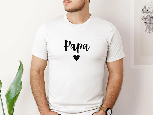 Papa - Geschenke Personalisiertes Papa Shirt Partnerlook Geschenke Vatertag Familie Outfit Männer Shirt Papageschenk T-Shirt Tochter Sohn Mini