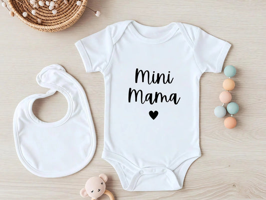 Partnerlook Geschenke Babybody Geburtsgeschenke kurzarm - body Familie Outfit Babygeschenk Mini Papa Mini Mama Baby geschenk - geburt