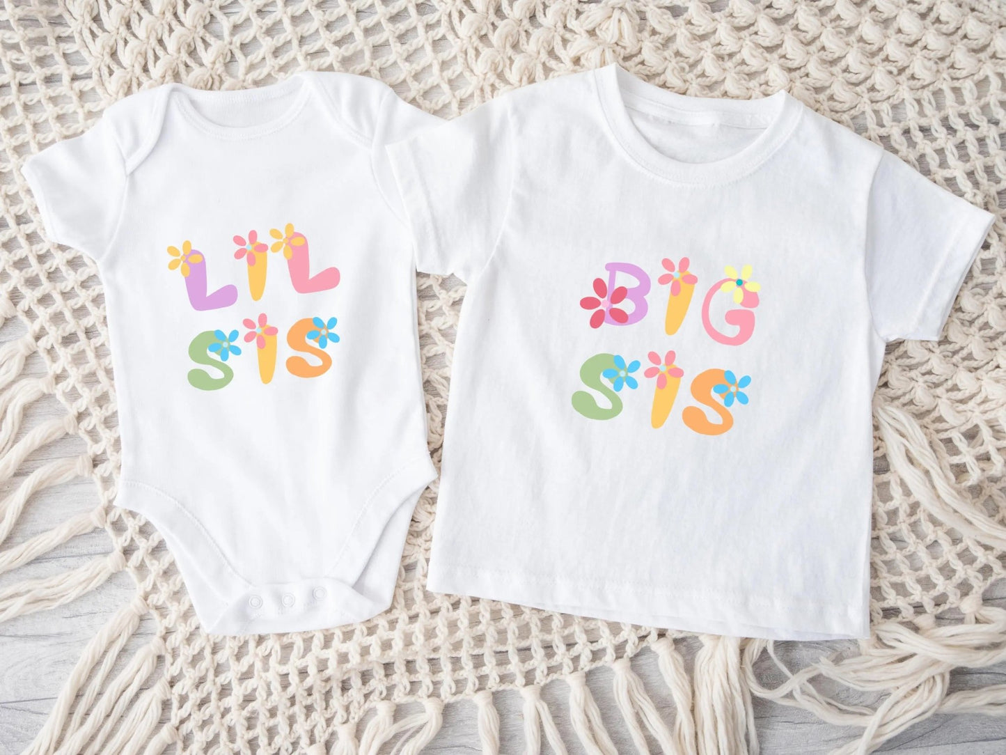 Partnerlook Geschenke Geschwister Babybody Geburtsgeschenke kurzarm - body kleine Schwester Babygeschenk Baby Kind Geschenk - Geburt Lil Sis - Mamas & Minis