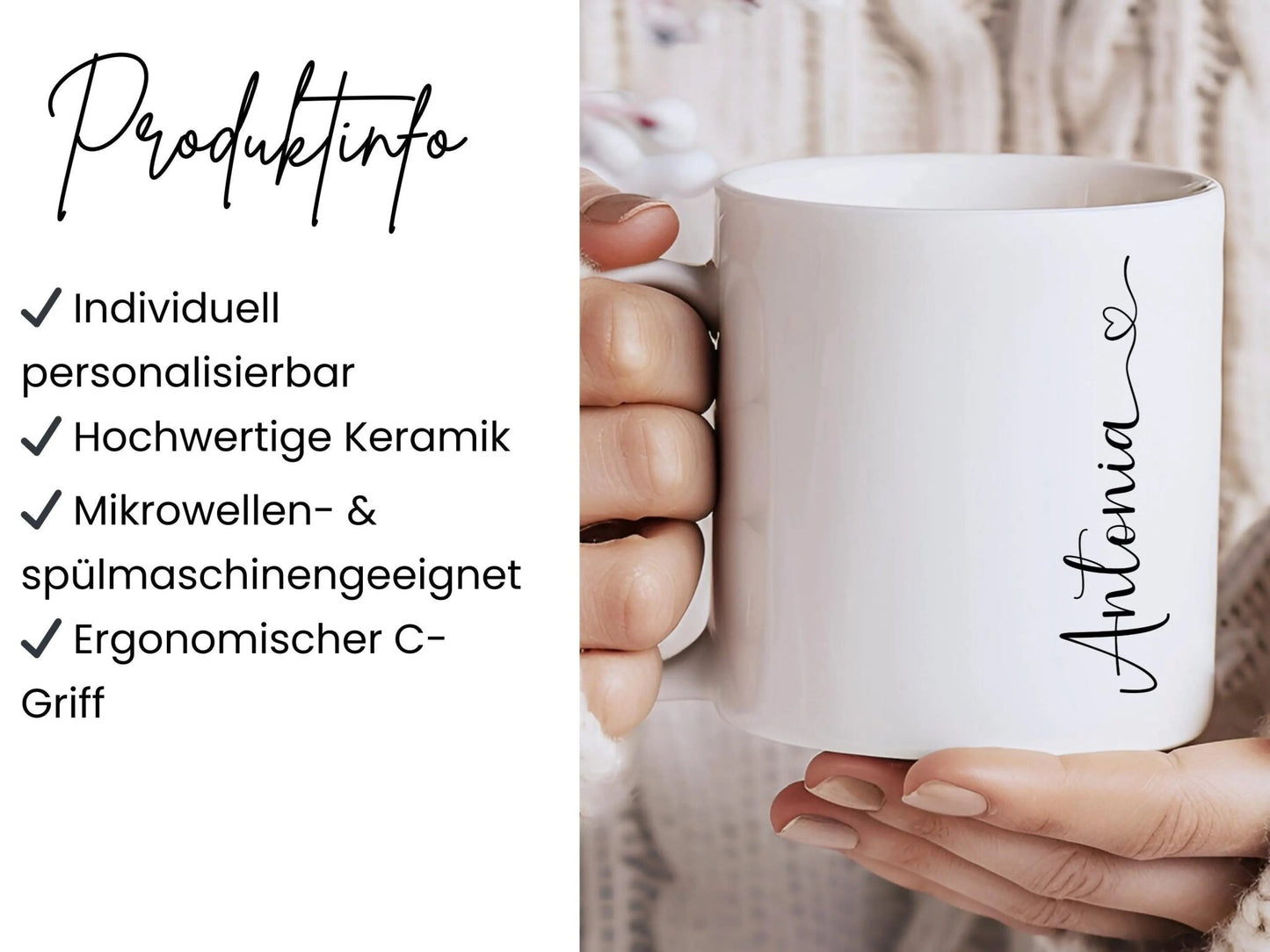 Tasse Personalisiert Geschenke für Freundin JGA Geschenk Trauzeugin Erzieherin Hebamme Geburtstagsgeschenk Personalisiertes Geschenk für sie - Mamas & Minis