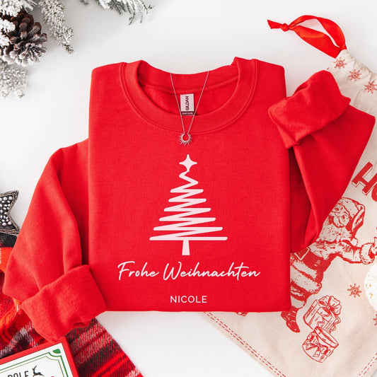 Weihnachtspullover für sie, Frohe Weihnachten, Weihnachtsoutfits, Pullover Weihnachten Minimalistisch, Weihnachtsgeschenk