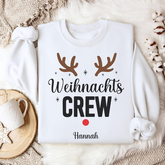 Weihnachtspullover Familie Personalisiert, Partnerlook für Mama, Papa, Mini, Baby Weihnachtsgeschenk Ideen, Pullover Weihnachten
