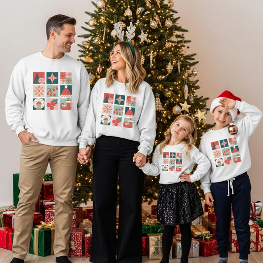 Weihnachtspullover für die Familie, Weihnachtsoutfits für Geschwister, Mama, Papa, Mini, Baby Weihnachten Partnerlook und Familienoutfit