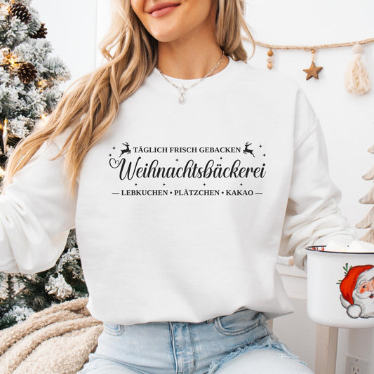 Weihnachtspullover Weihnachtsbäckerei mit Lebkuchen Motiv