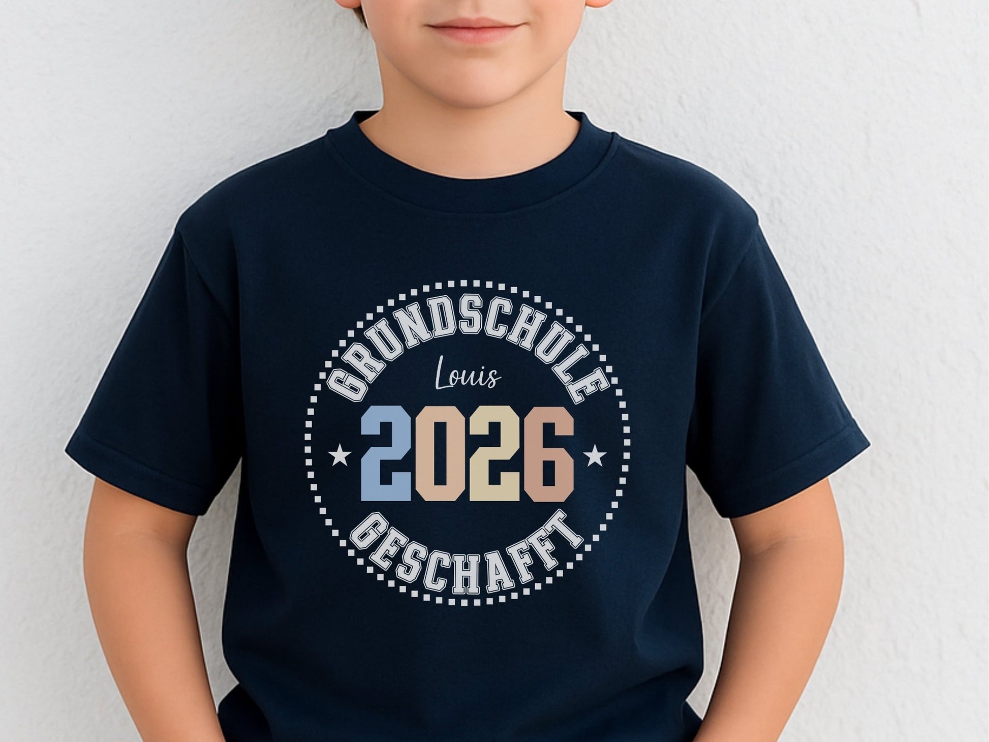 Abschluss T Shirt Grundschule personalisiert mit Name & Jahr