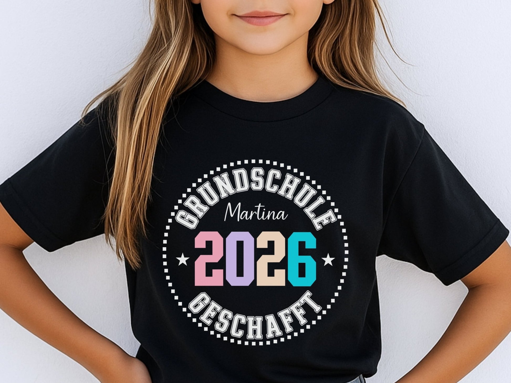 Abschluss T Shirt Grundschule personalisiert mit Name & Jahr