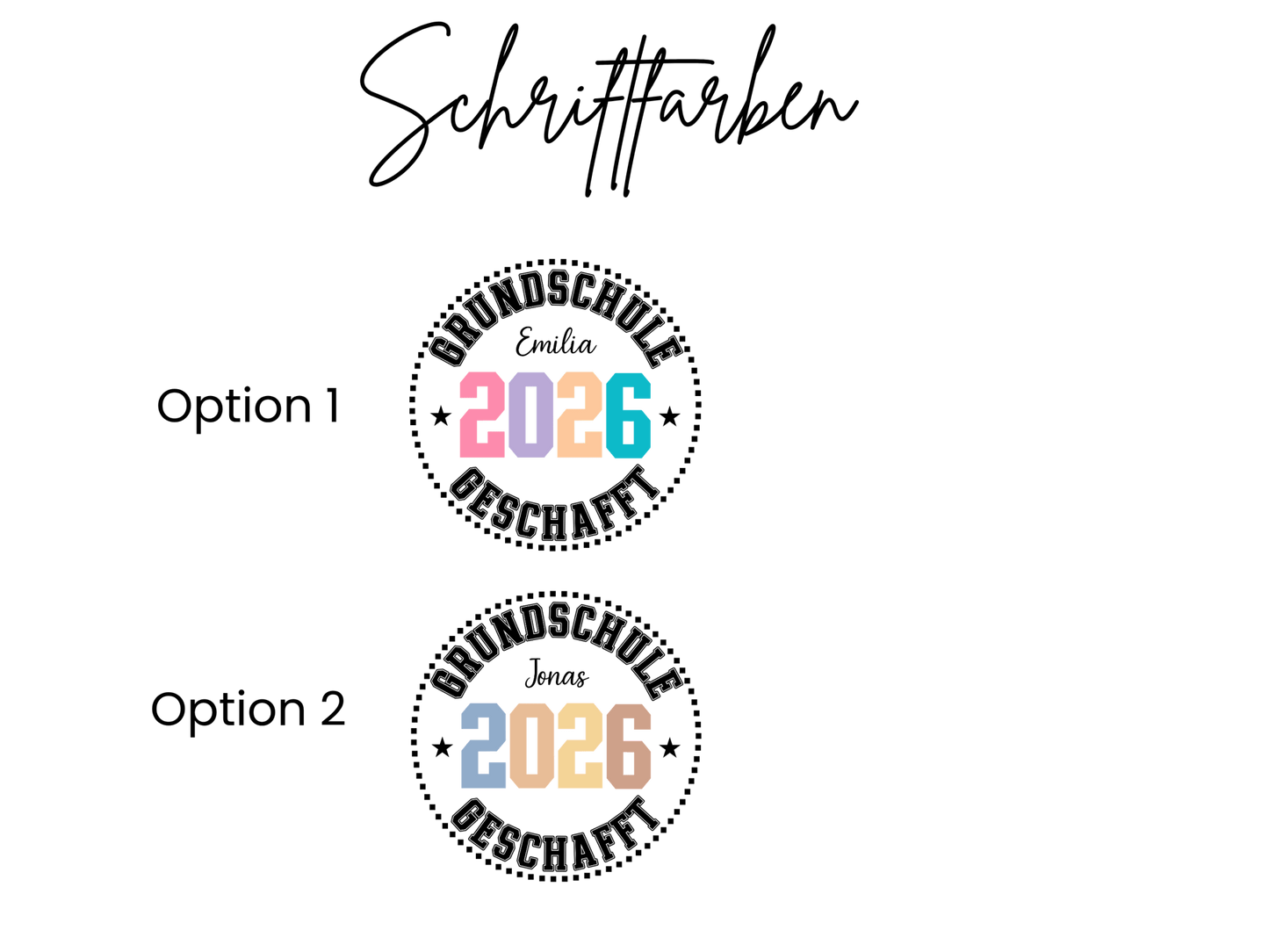 Abschluss T Shirt Grundschule Personalisiert - Mamas & Minis