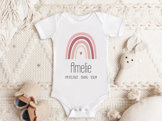 Babybody, Babygeschenk, kurzarm - Body mit Name personalisiert, Baby verkünden, Baby, Geburt, Geburtsgeschenk - Mamas & Minis