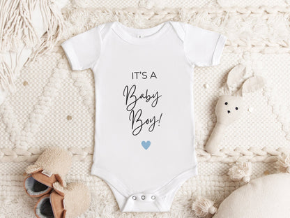 Babybody It’s a Boy – Süßes Babygeschenk aus Bio - Baumwolle, Kurzarm - Mamas & Minis