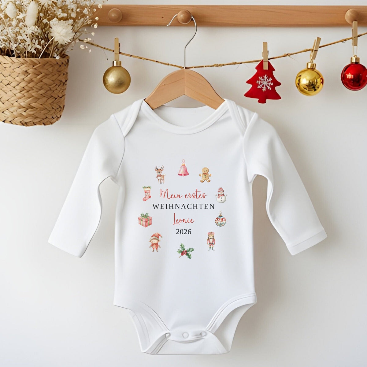 Babybody Mein erstes Weihnachten - Baby Weihnachtsgeschenk - Mamas & Minis
