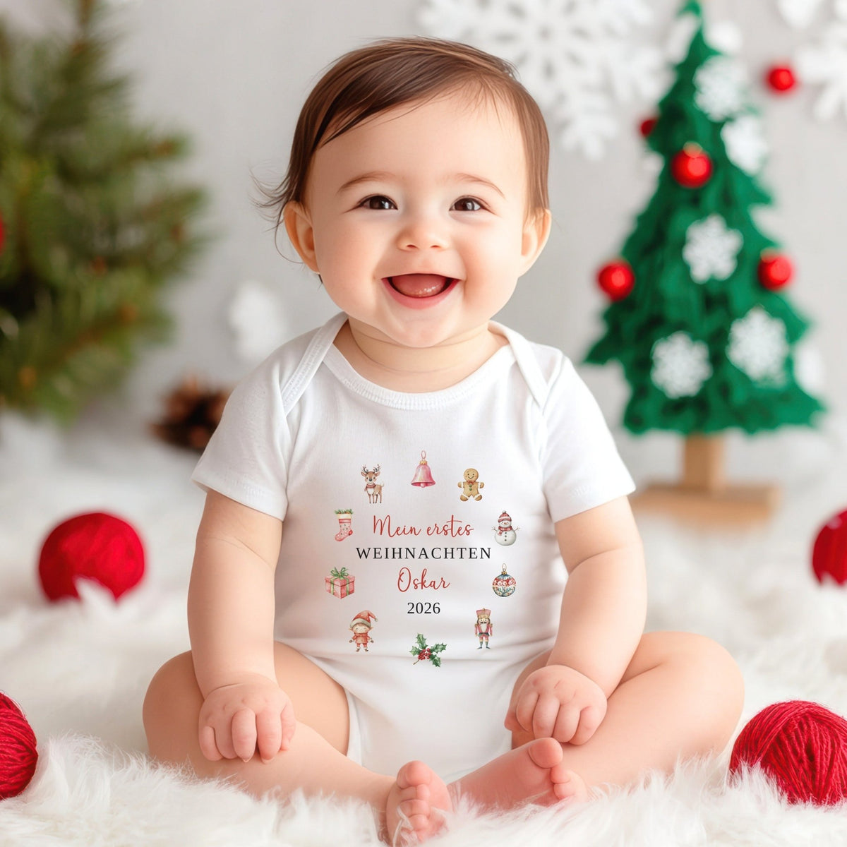 Babybody Mein erstes Weihnachten - Baby Weihnachtsgeschenk - Mamas & Minis