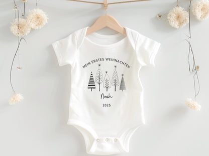 Babybody Weihnachten Personalisiert aus Bio Baumwolle Mein erstes Weihnachten Baby - Weihnachtsgeschenk