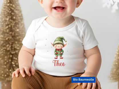 Babybody Weihnachten Personalisiert aus Bio Baumwolle Mein erstes Weihnachten Baby - Weihnachtsgeschenk