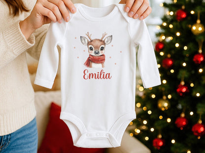 Babybody Weihnachten Personalisiert aus Bio Baumwolle Mein erstes Weihnachten Baby - Weihnachtsgeschenk