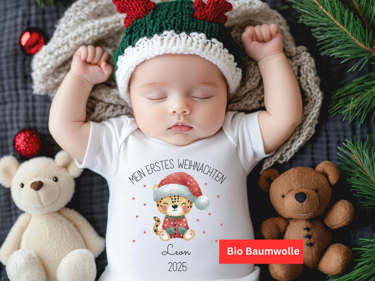 Babybody Mein erstes Weihnachten Personalisiert mit Namen