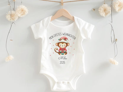 Babybody Weihnachtsgeschenk Personalisiert aus Bio Baumwolle Mein erstes Weihnachten