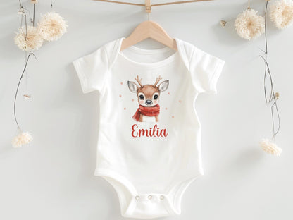 Babybody Weihnachten Personalisiert aus Bio Baumwolle Mein erstes Weihnachten Baby - Weihnachtsgeschenk