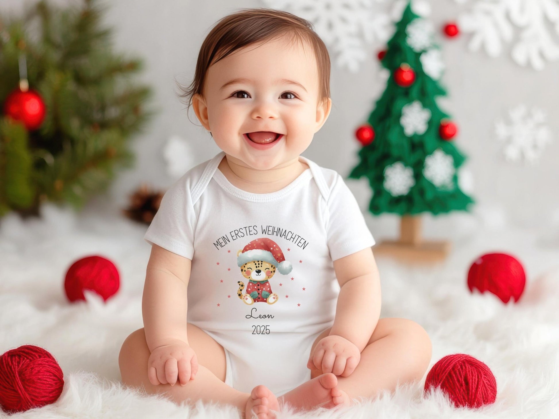 Babybody Mein erstes Weihnachten Personalisiert mit Namen
