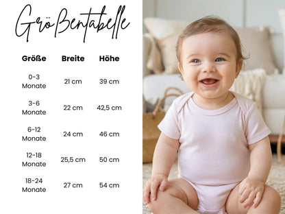 Babygeschenk, Babybody, kurzarm - Body mit Name personalisiert, Baby verkünden, Baby, Geburt, Geburtsgeschenk - Mamas & Minis