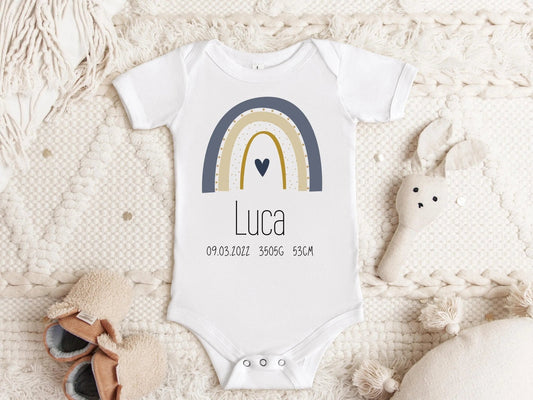 Babygeschenk, Babybody, kurzarm - Body mit Name personalisiert, Baby verkünden, Baby, Geburt, Geburtsgeschenk - Mamas & Minis