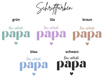 Babybody Du wirst Papa - Babygeschenk aus Bio-Baumwolle