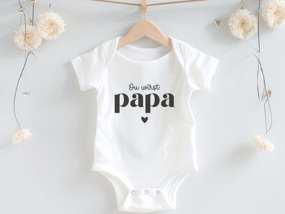 Babybody Du wirst Papa - Babygeschenk aus Bio-Baumwolle
