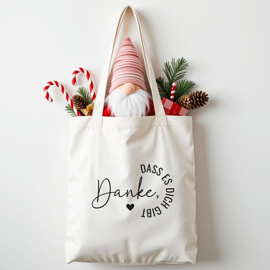 Baumwolltasche Tragetasche Geschenkbeutel Weihnachten, Mitarbeitergeschenke, nachhaltige Geschenkidee für Freunden