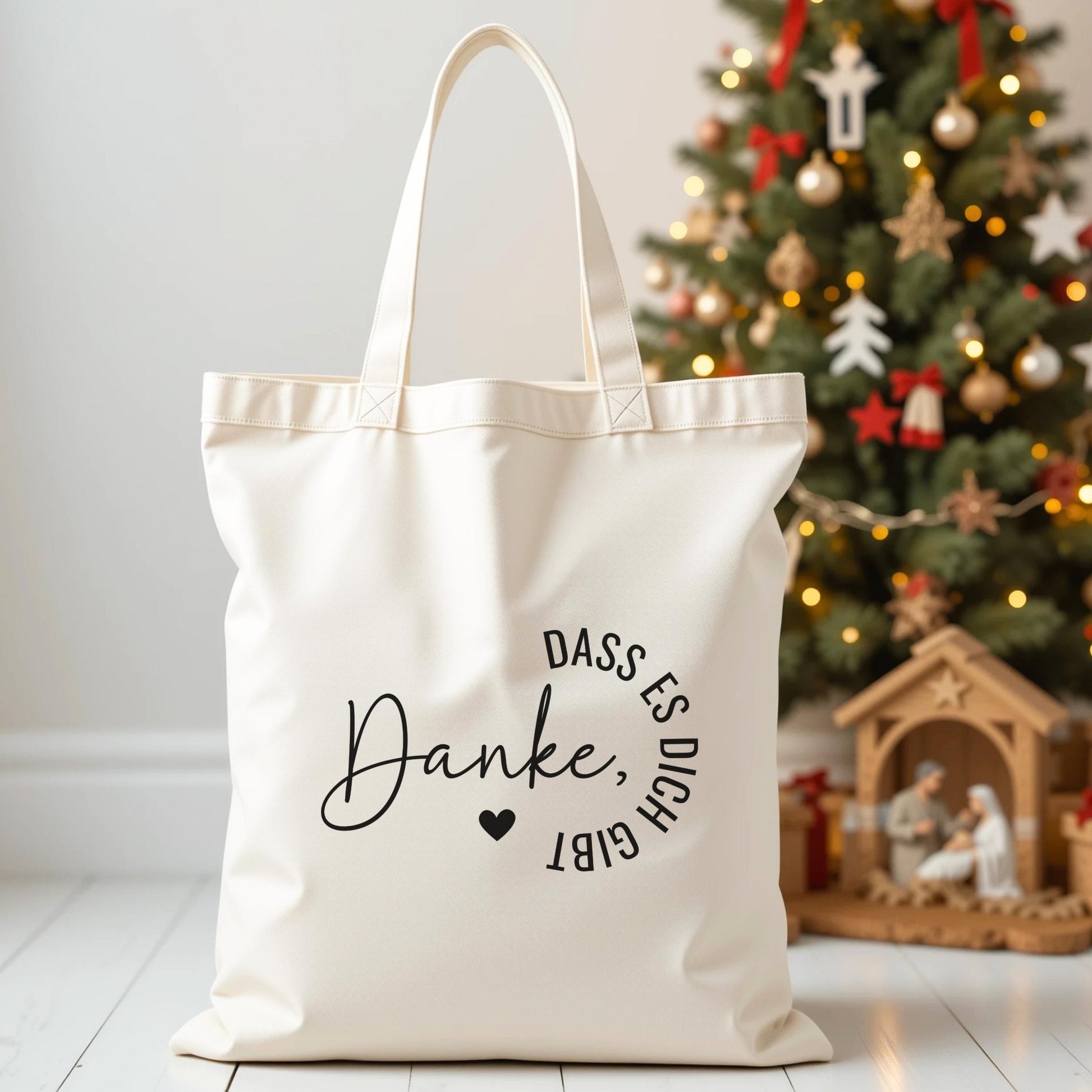 Baumwolltasche Tragetasche Geschenkbeutel Weihnachten, Mitarbeitergeschenke, nachhaltige Geschenkidee für Freunden