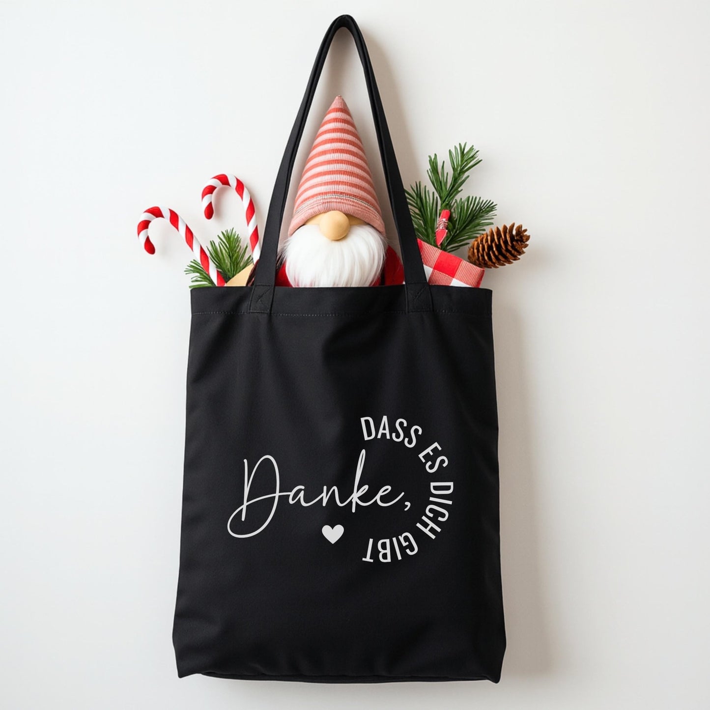 Baumwolltasche Tragetasche Geschenkbeutel Weihnachten, Mitarbeitergeschenke, nachhaltige Geschenkidee für Freunden