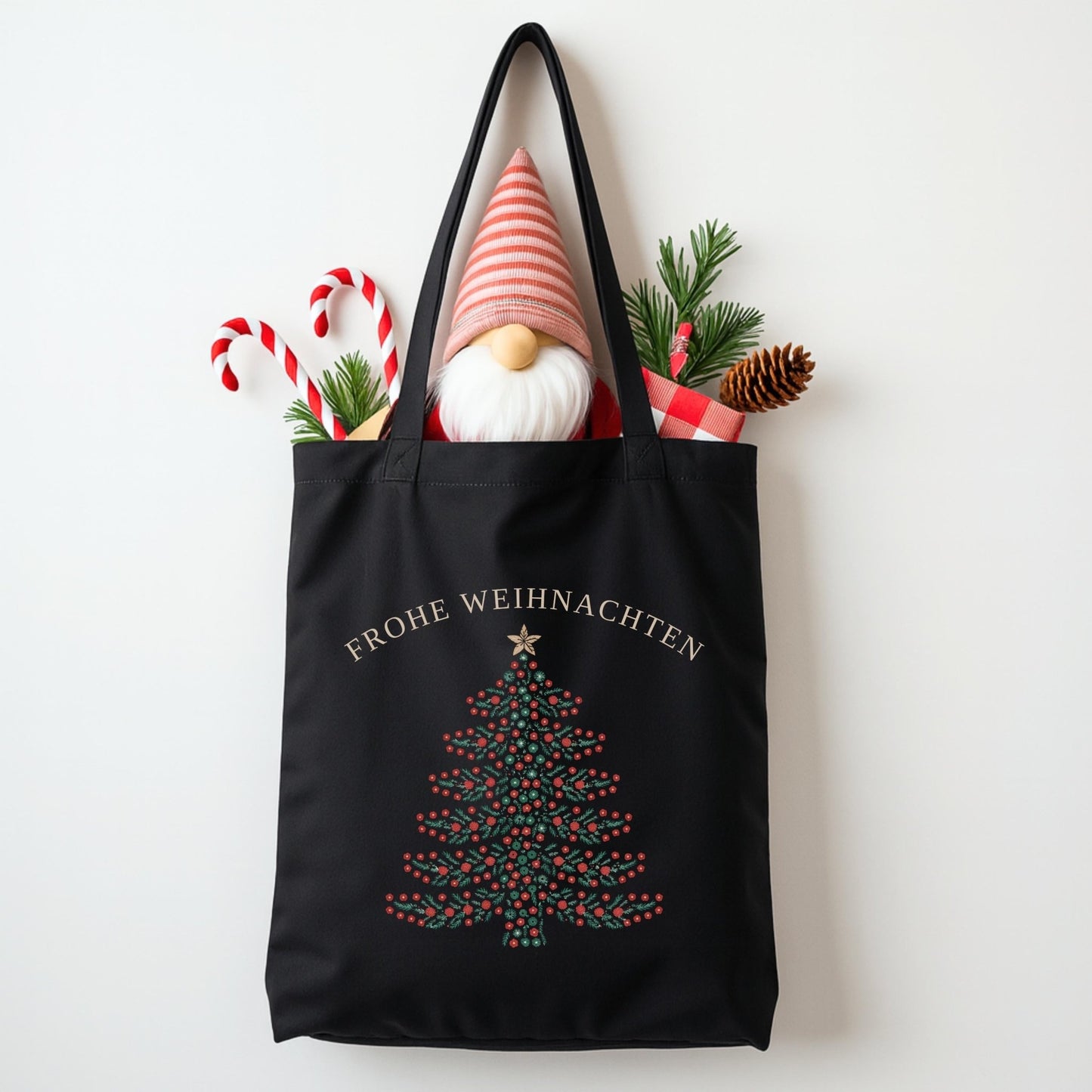 Baumwolltasche Tragetasche Geschenkbeutel Weihnachten, Mitarbeitergeschenke, nachhaltige Geschenkidee für Freunden und Kollegen